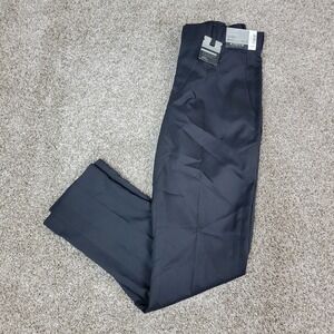 NWT Louis Raphael Tailored Skinny Fit Stretch Mens 29x30 Solid Black Pants